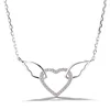 Yaeno Jewelry Angel Wing With Heart Necklace 925 Silver