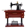 Mini Vintage Lockwork Sewing Machine Music Box Kid Toy Treadle Sartorius Toys Retro Birthday Gift Home Decor