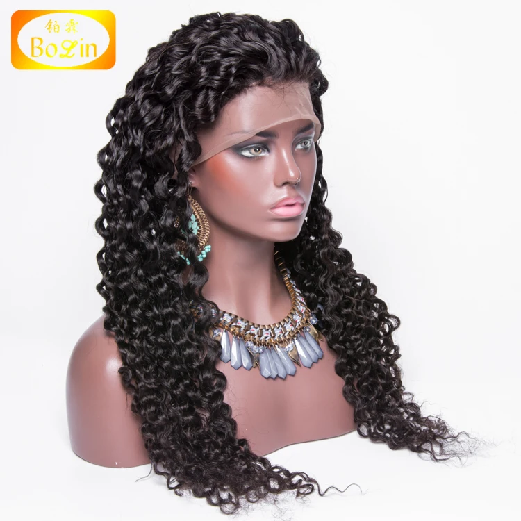 
Best lace wig vendors deep curly Malaysian Brazilian Indian Peruvian human hair full lace wig 