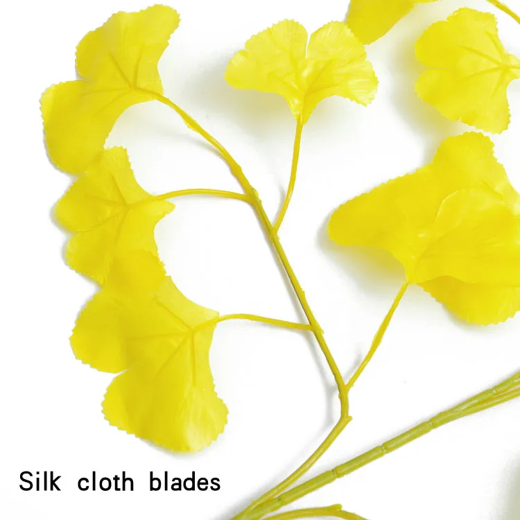 High Quality Artificial Plastic Branch Ginkgo Tree Yellow Leaves Buy