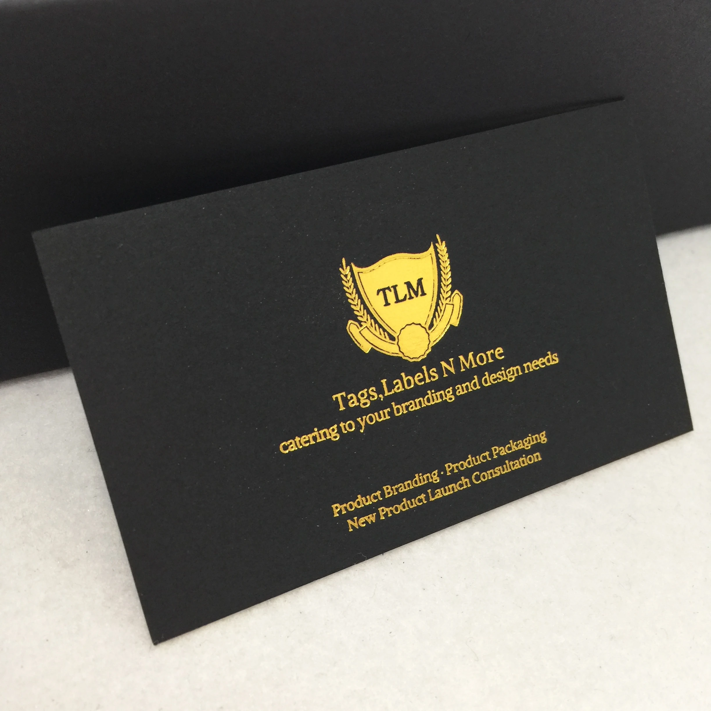 
Luxury cardboard design gold foil printing with gold foil edge business cards 