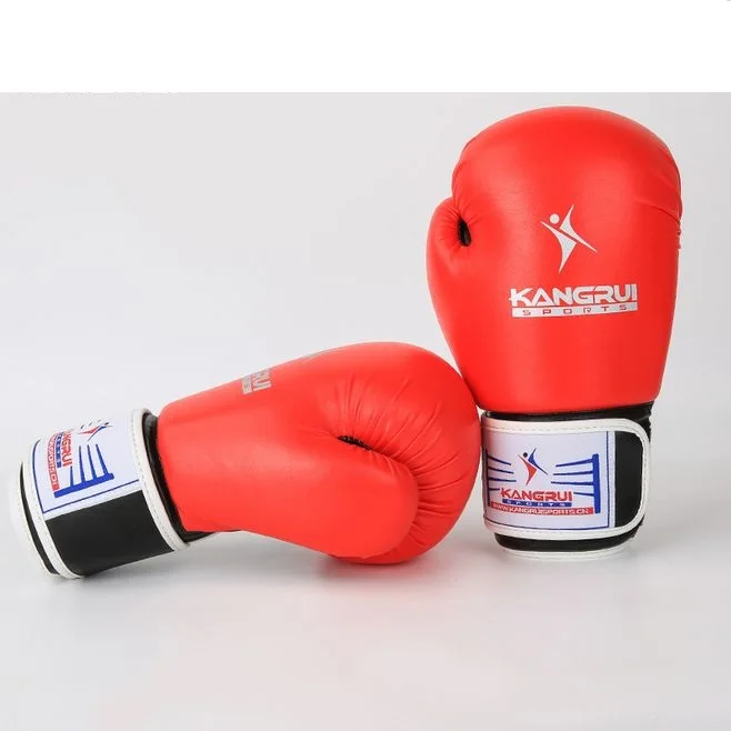 

High Quality pink Leather MMA Gloves Boxing Gloves Sparring Gloves, Red