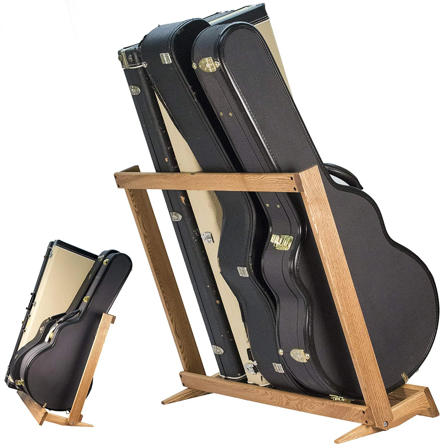 Bamboo Upright Guitar Stand,Extended Height-fits Acoustic,Electric,Bass ...