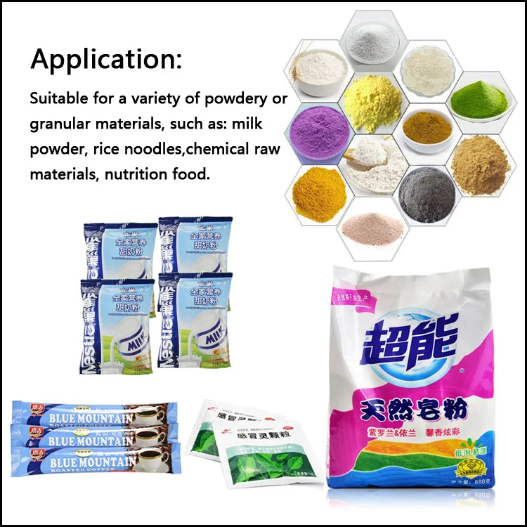 Full Automatic High Quality Small Sachet powder bag packing machine For Powder of Food,Chili, Milk,Spice,Seasoning,Sugar