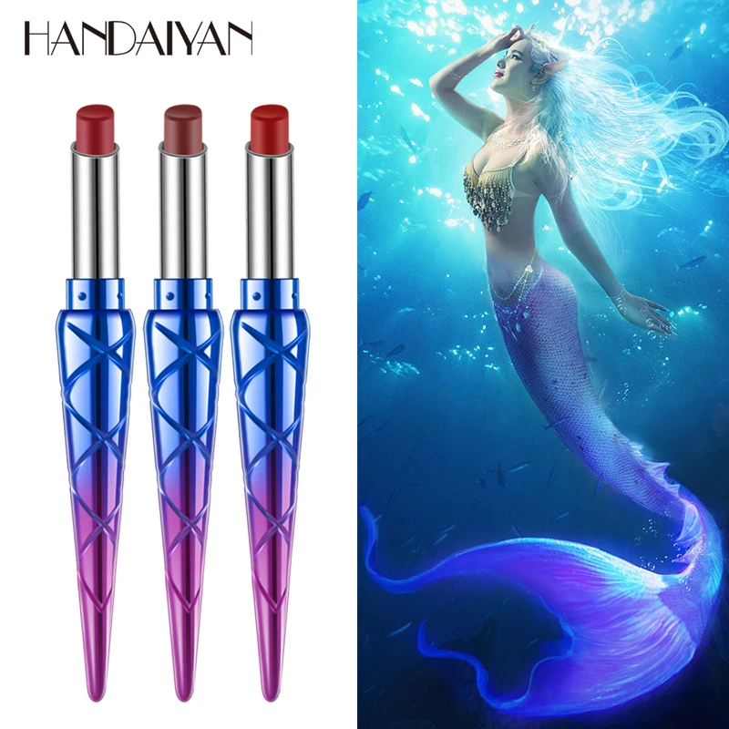 

HANDAIYAN 12 Colors Lipsticks Mermaid Lipstick Luxury Tube Lips Matte Lips Lipstick Lipgloss Long Lasting for Women, As the pictue show