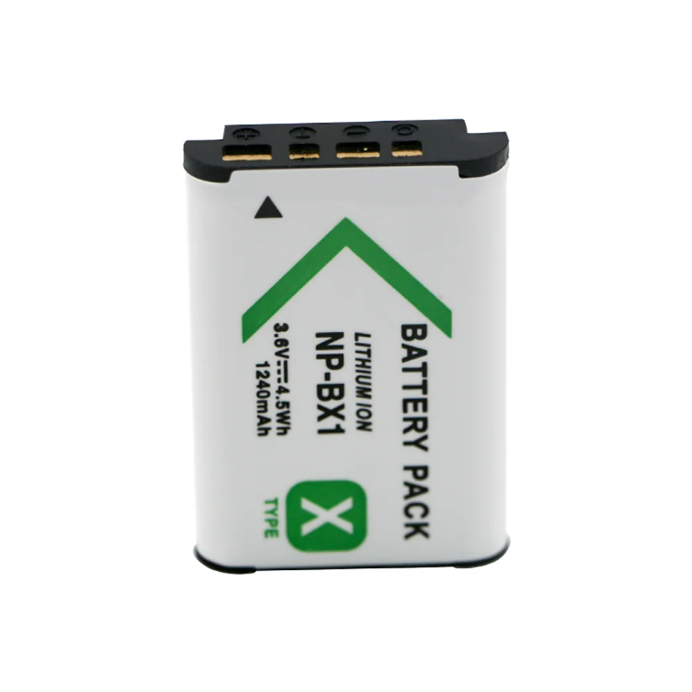 

3.6V li-ion battery pack NP-BX1 for Sony DSC-RX100 RX1 WX350 WX500 HX50 HX300 HDR-CX240E MV1 BC-CSX, White