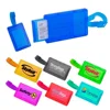 Top sale New fashion gift compact hanging strap phone number record paper sheet window pull-out plastic rectangle baggage tag