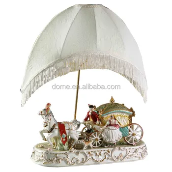 figurine table lamps antique