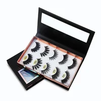 

3D Mink False Eyelash Packaging Box 5 Pairs Full Strip Lashes Box Eyelashes Empty Box Private Label