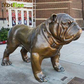 life size bulldog statue