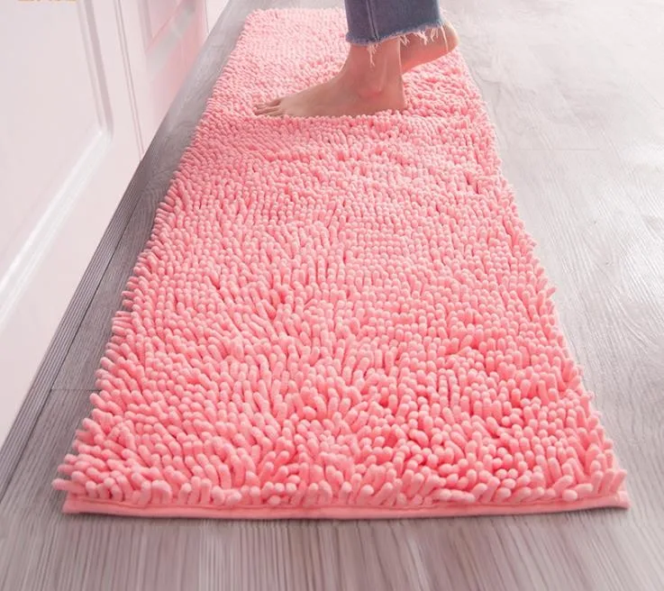 High Quality Polyester Microfiber Chenille Bath Floor Mat Absorbent