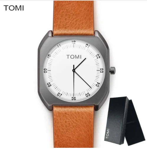 

TOMI Brand New Fashion luxury Elegant woman Watches Simple Ultra Thin dial Casual Male Quartz Clock Man Watch Wristwatch Gift