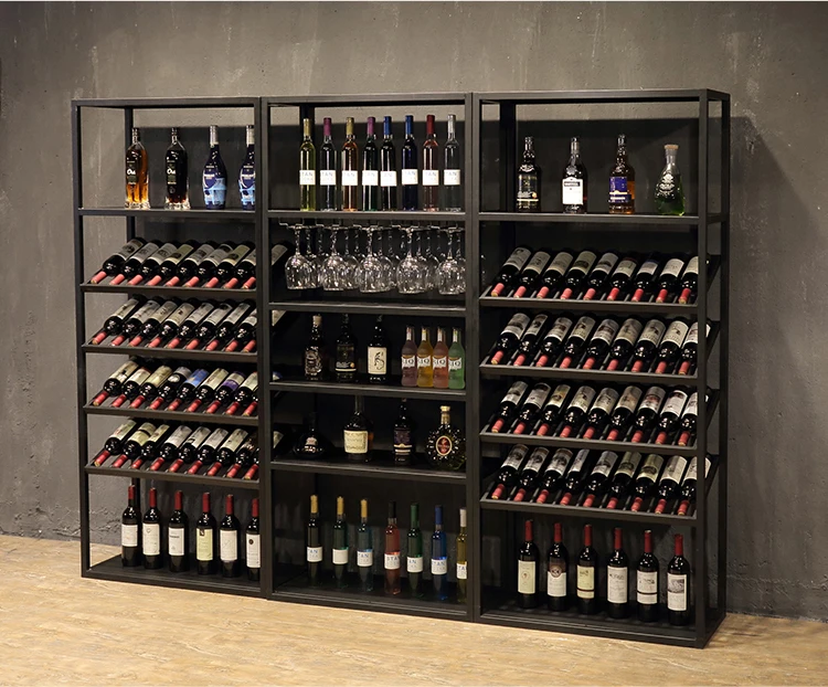 2020 新款红色葡萄酒存储展示葡萄酒瓶架架