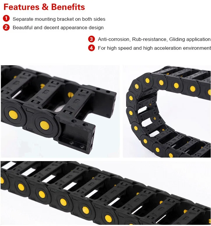 Cnc System Open Enclosed Type Wire Hose Track - Buy Wire Hose Track ...