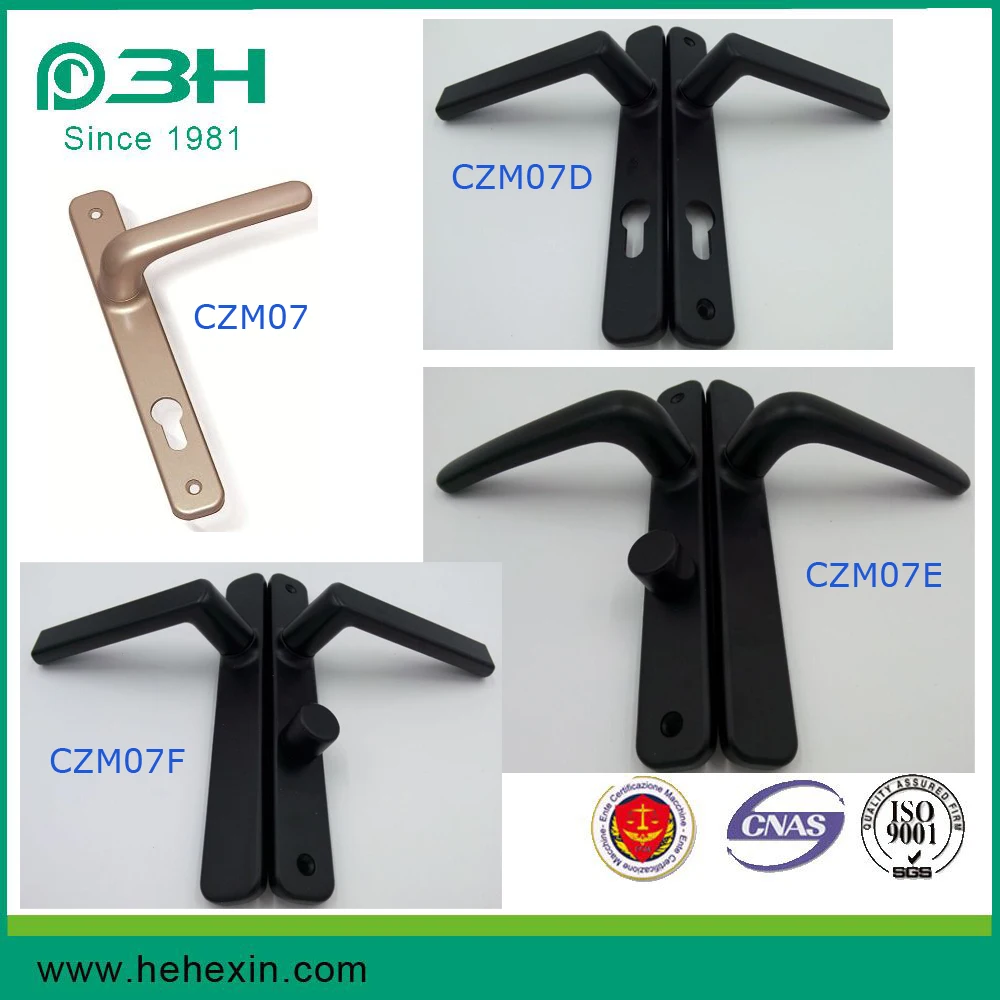 Luxury Security Mortise Main Door Handle Design Modern Black Lever Door