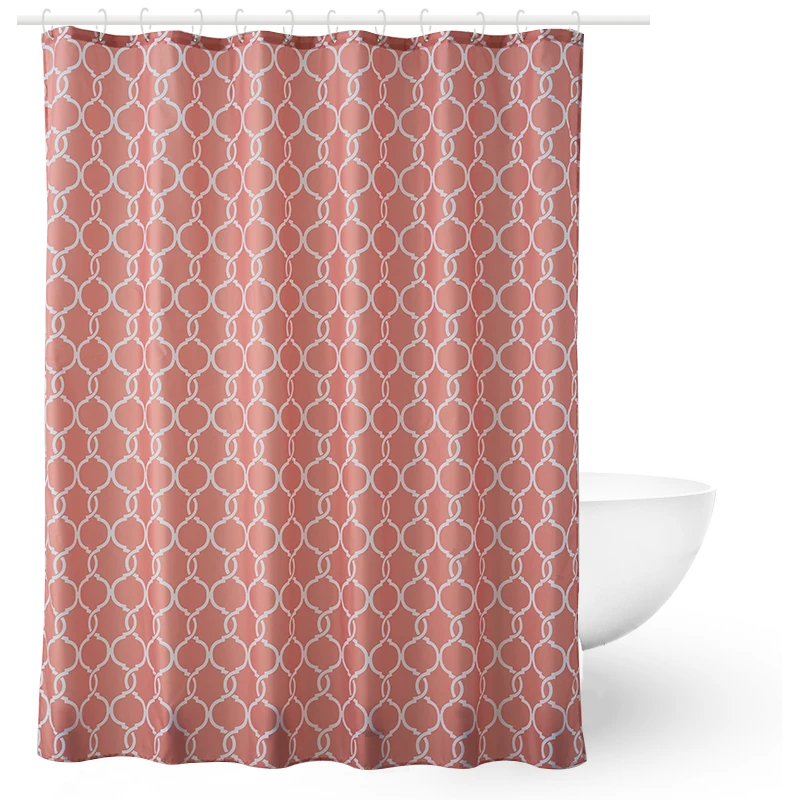 

Orange Lantern rotary print Water Repellency Cheap Shower Curtains