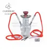Double Hoses Plastic Hubbly Bubbly Pipe Hookah cheap price Led Light Hookah shisha