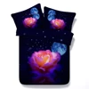 Starry Night Blooming Pink Rose 3d bedlinen set
