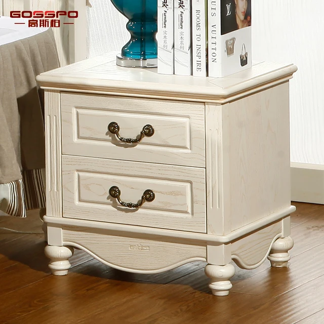 White Paint Red Oak Bedroom Cabinet Solid Wooden Cabinet Designs
