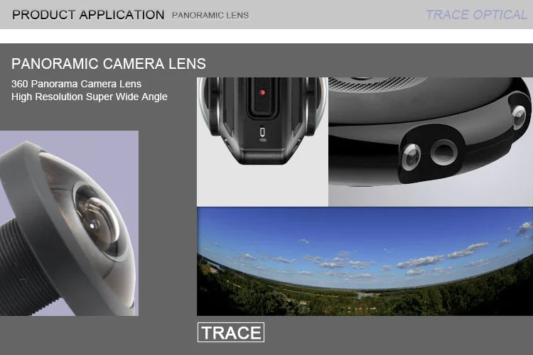 IMX322 1/3 inch FOV 200 360 degree fisheye panoramic view camera vr lens