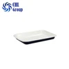 Black and white enameled metal pure homewares gifting enamel metal serving trays