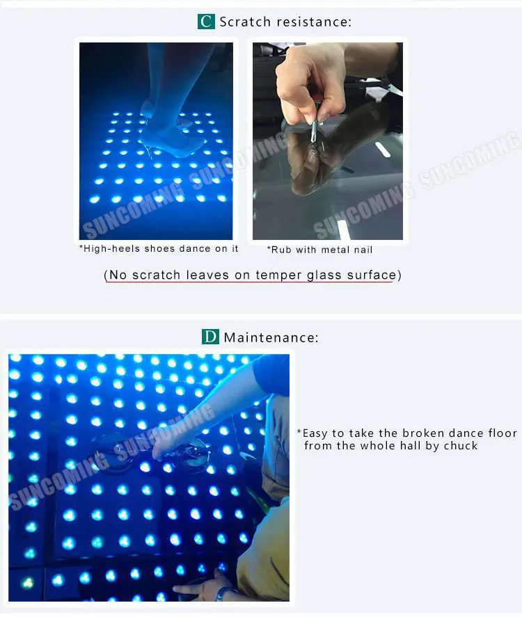 White wedding wholesale price led video dance floor for sale