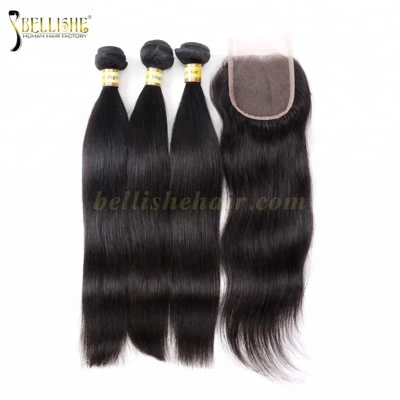 

Wholesale Peruvian Virgin Hair 13*4 Free Part Lace Frontal, 100% Peruvian Human Hair straight hair 3 Bundles, #1b, and other colors available