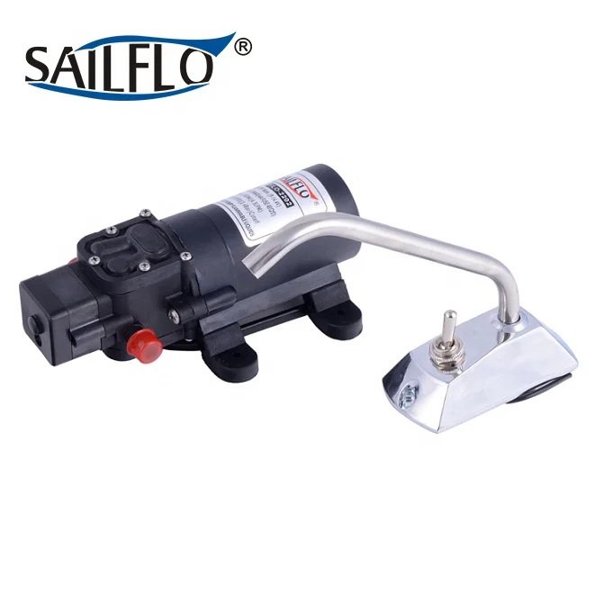 Bomba de agua eléctrico de galera 12V Kit De Grifo Grifo Jardín Caravana Barco Auto cebado