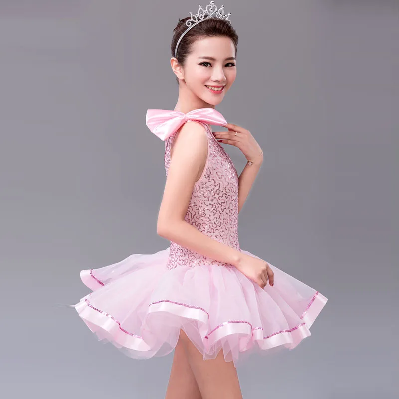 Rosa Brillante Niñas Falda De Ballet Tutu Niñas Niños Desgaste De La Danza - Falda Ballet Rosa Brillante Para De Ballet Para Niñas,Vestido De Baile Para Niños Product