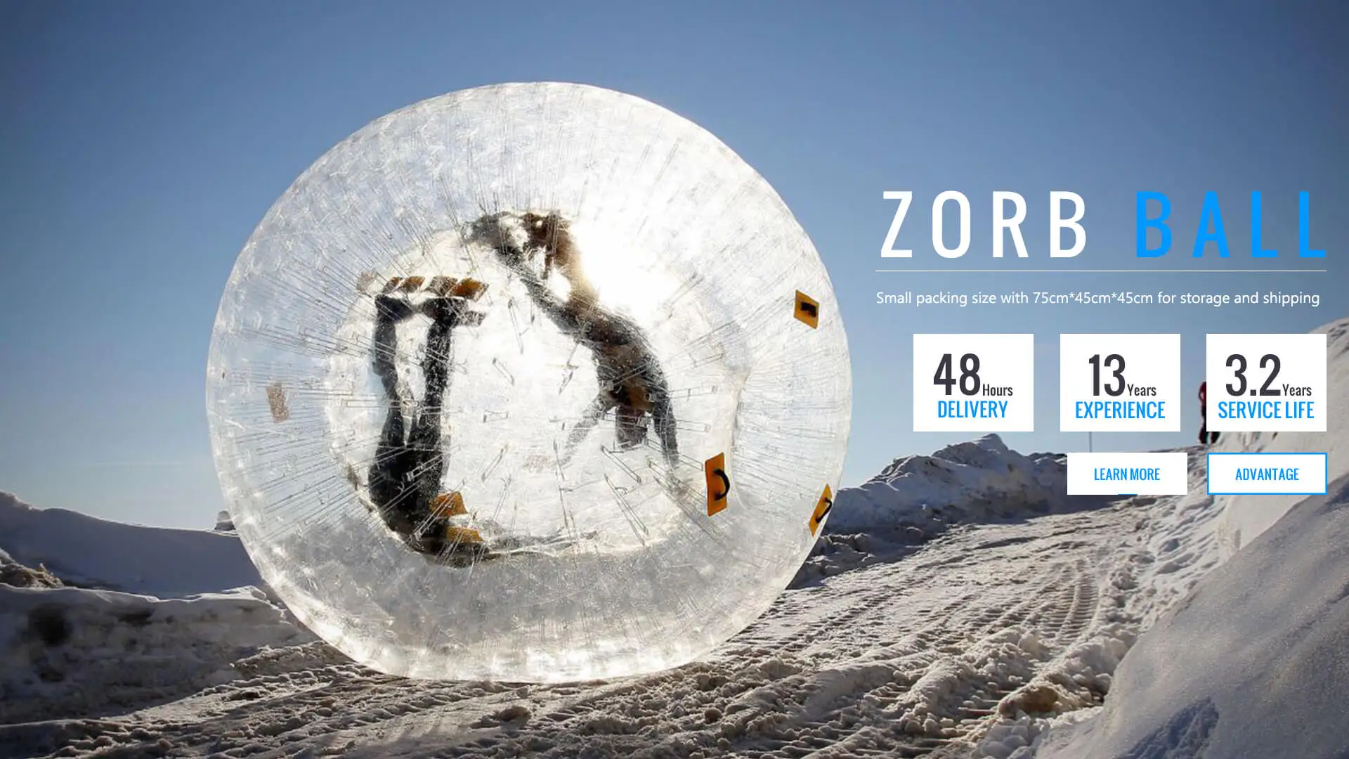 hot sale fluorescence inflatable body zorbing ball