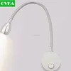 Energy saving aluminum material bed led lamp snake like flexible led table lamp adjustable arm bed reading lamp