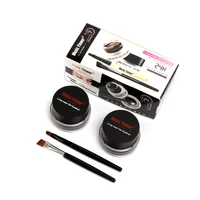 

Best 2 in 1 Brown + Black Gel Eyeliner Make Up Water-proof And Smudge-proof Cosmetics Set Eye Liner Kit in Eye Liner Makeup