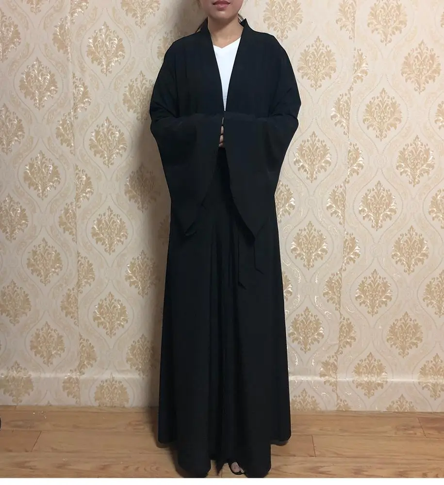 Wholesale Open Front Abaya Kimono Lace Muslim Kaftan Muslim Women Dress Open Kimono Cardigan Latest Abaya