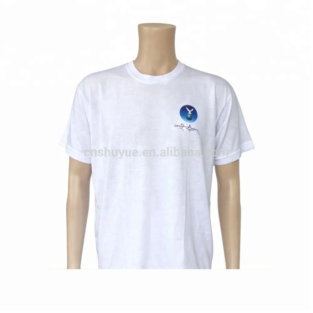 

cheap plain blank white polyester t shirt below $1, Customized