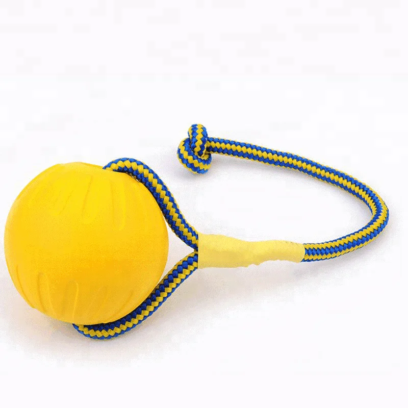 

Natural Safety EVA Floating Pet Dog Toys Bite Solid Elastic Light Ball Molar Large Dog Training Ball, Yellow