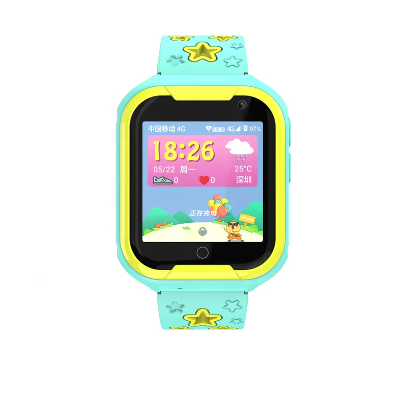 

1.54 inch TFT colorful display 4g video call gps wifi tracker kids android whatsapp watch phone, Blue;pick;green