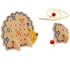 new product Hand-eye coordination baby game toy Hedgehog fruit string Beads