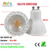 6W GU10 COB led spot lighting Halogen Equivalent to 50W , high cri>95 sharp cob gu10 led
