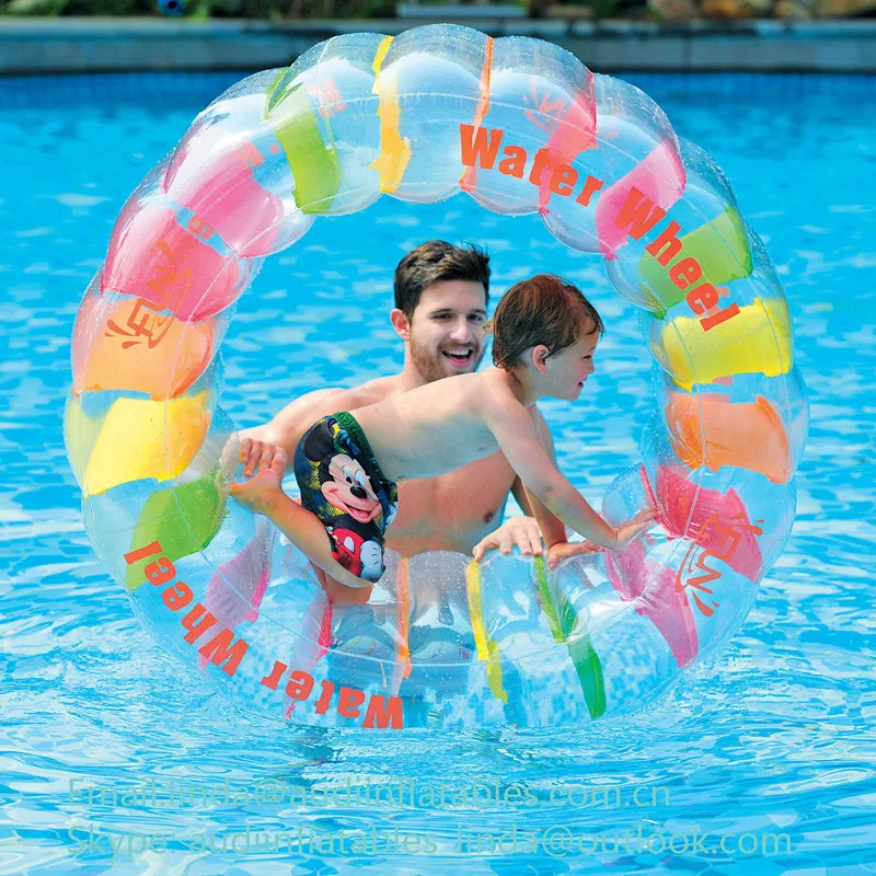 Pool Central Inflatable Kids Water Wheel Pool Float Trainer Inflatable ...