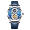 New dragon automatic men tourbillon moon phase solid stainless steel watch with waterproof