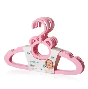 Image of 5 Pack Baby Infant Toddler Bear Cartoon Hangers The Ultimate Nursery Organizer Non-slip Tubular Children's Hangers for Kids