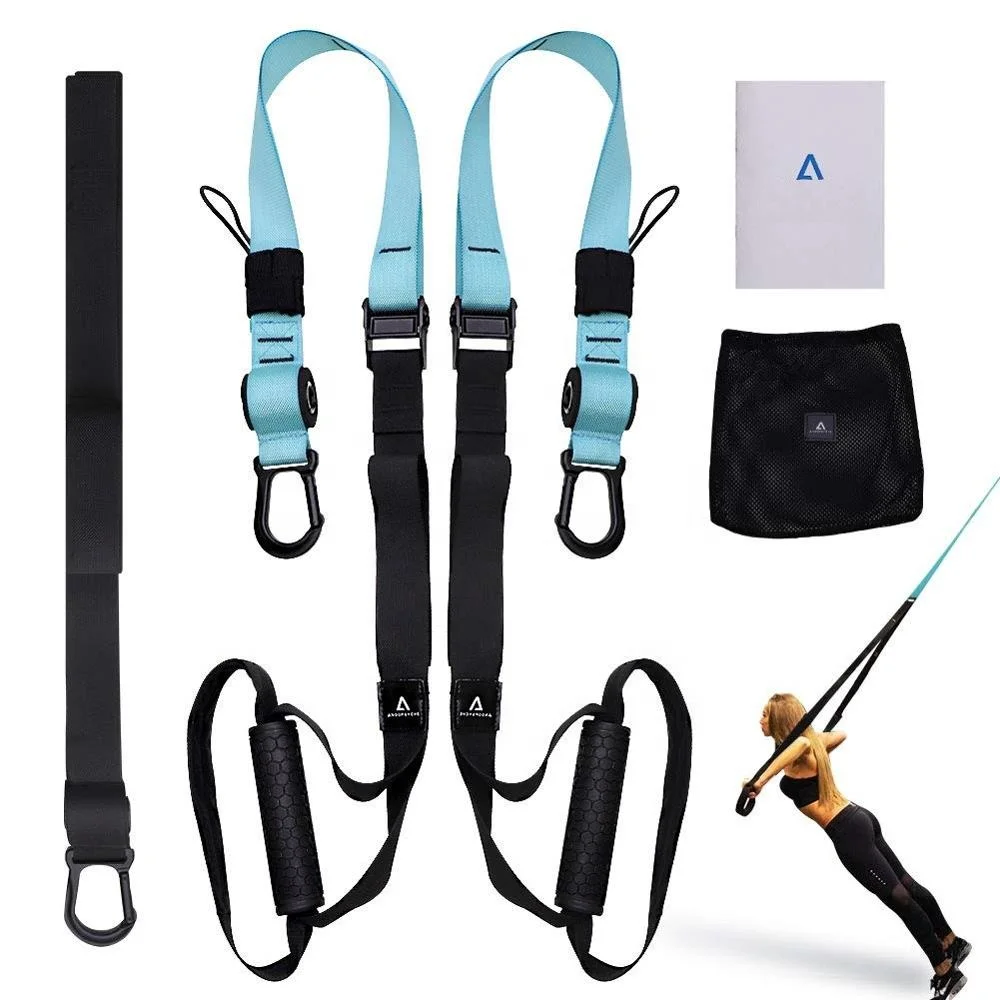 

Wellshow Sport Suspension Sling Trainer Kit Training Suspension Straps Hanging Training Bodyweight Resistance Trainer Kit, Customized