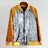 2018 spring new fashion color matching sequin jacket jacket