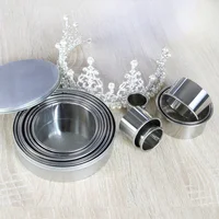 

Cake Tools 12PCS/Set Stainless Steel Round Shape Mousse Ring Mold for Cake Biscuit Bread Cookie Mould Home DIY Pastry Gadgets