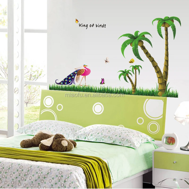 Home Decor 3d Peacock Palm Tree Wall Stickers Buy Palm Tree Wall Stickers Peacock Wall Stickers Wall Stickers Home Decor Product On Alibaba Com