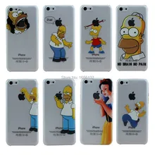 1Piece Cases Transparent Cover For Apple iPhone5C i Phone iPhone 5C Case Shell Homer Simpson Simpsons Eat Mermaid