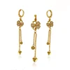64100 wholesale trendy fashion jewelry 24k gold tassels long flower jewelry sets