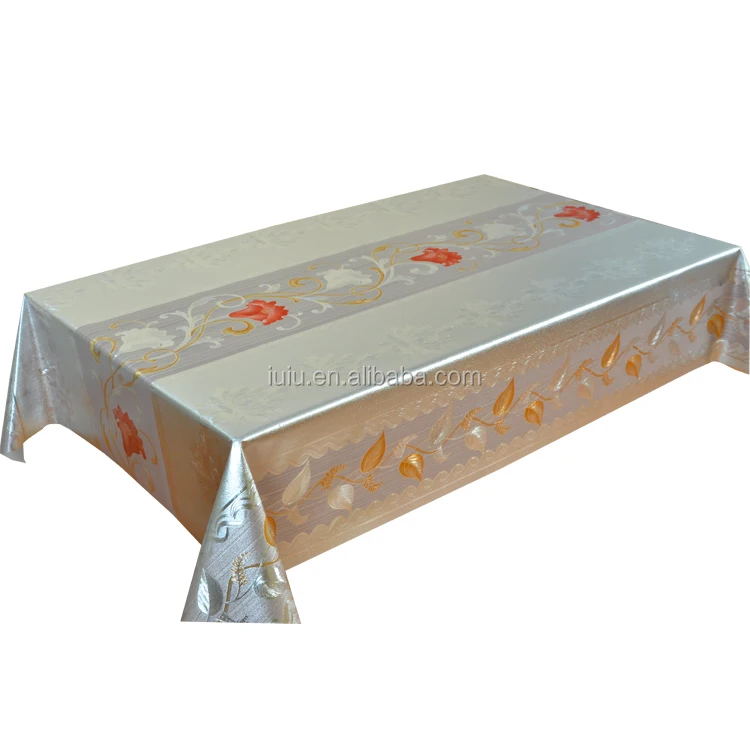 Gold Pvc Table Runner Brushed Dinning Table Mat Beautiful Table Cloth