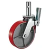 Heavy Duty Swivel Brake Polyurethane Wheel With Stem Fitting Caster for Scaffold
