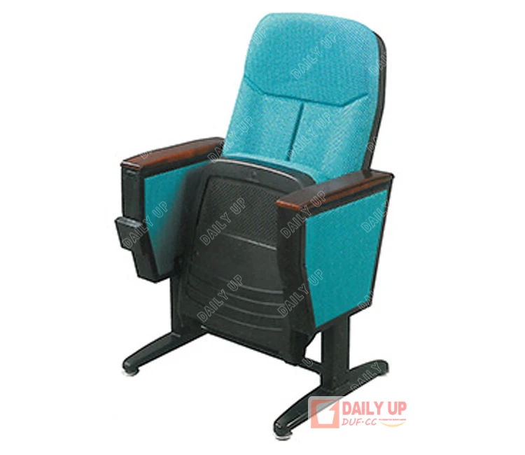 Fireproof Fabric Auditorium Chair with Movable Leg Public Classroom Chair with Writing Pad University Furniture
